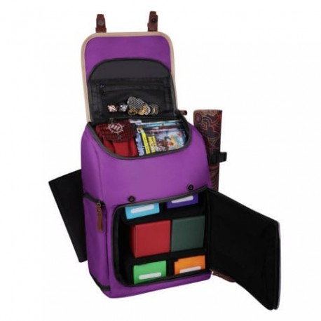 Mochila púrpura para cartas coleccionables