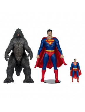 Figuras de Superman y Godzilla de 30 cm en pack coleccionista