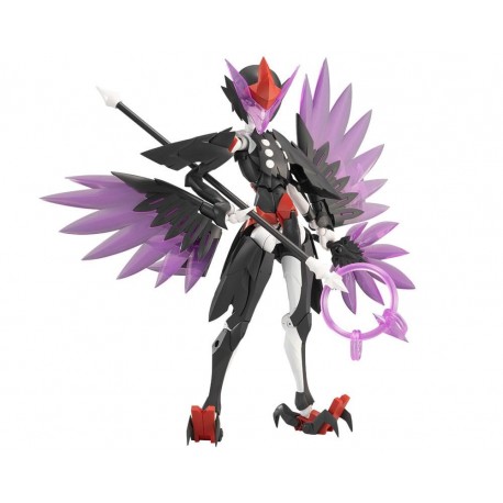 Kit de maquete Zekuu da Megalomaria com asas roxas e armadura preta