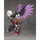 Kit de maquete Zekuu da Megalomaria com asas roxas e armadura preta