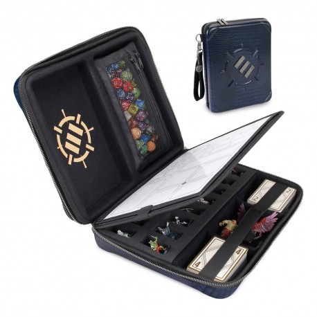Estuche organizador RPG azul Enhance con compartimentos