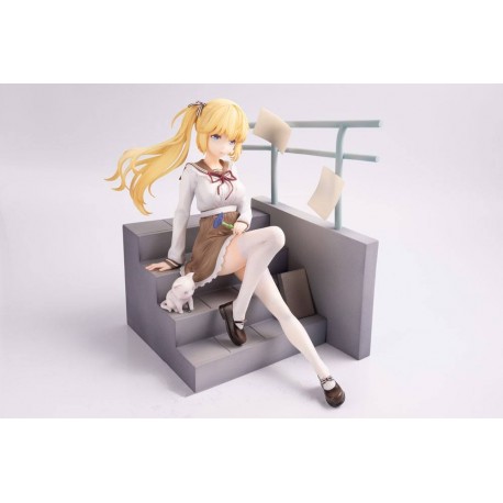 Figura PVC Tricolour Lovestory con gatito y escalera