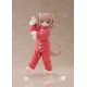 Estatua de anime Kinako Nyang de 15 cm en traje rosa con orejas de gato