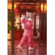 Estatua de anime Kinako Nyang de 15 cm en traje rosa con orejas de gato