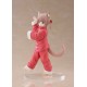 Estatua de anime Kinako Nyang de 15 cm en traje rosa con orejas de gato