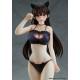 Estatua Konata con bañador competitivo y lencería de gato