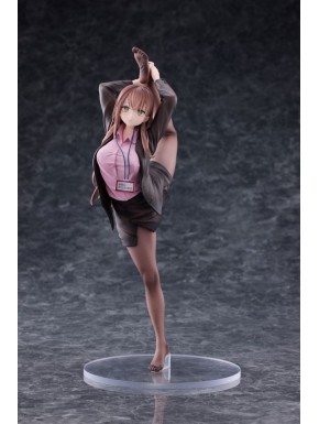 Estatua OL-chan versión rosa en postura dinámica