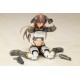 Frame Arms Girl Wilber Nine 16 cm avec détails rouges et noirs.