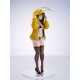 Estatua PVC Hinata Sakura con chaqueta amarilla y orejas de conejo
