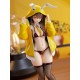 Estatua PVC Hinata Sakura con chaqueta amarilla y orejas de conejo