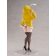 Estatua PVC Hinata Sakura con chaqueta amarilla y orejas de conejo