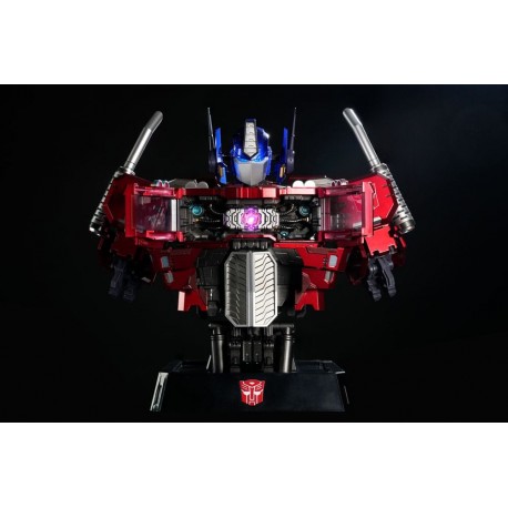 Figura busto Optimus Prime Transformers con luces LED