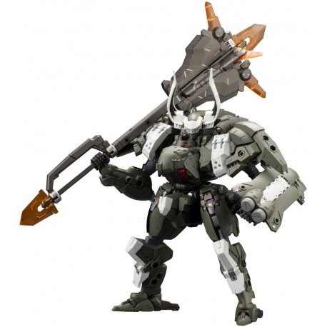 Maquete Hexa Gear Wolfzerker de Kotobukiya em verde e branco.