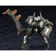 Maquete Hexa Gear Wolfzerker de Kotobukiya em verde e branco.