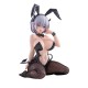 Statue Bunny Girl Lume en tenue noire avec oreilles de lapin