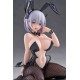 Statue Bunny Girl Lume en tenue noire avec oreilles de lapin