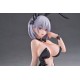 Statue Bunny Girl Lume en tenue noire avec oreilles de lapin