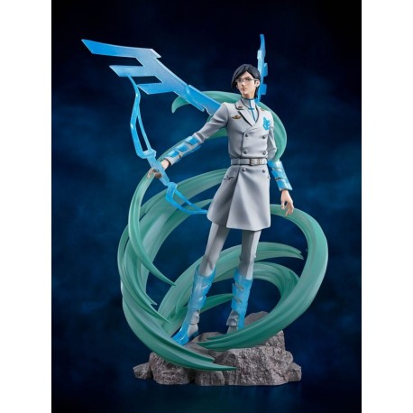 Estatua de PVC de Uryu Ishida de Bleach con efectos de energía.