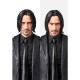 Figura articulada de John Wick em terno preto com armas