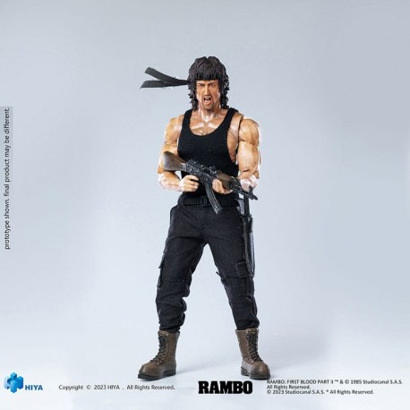 Figura articulada John Rambo con accesorios de Hiya Toys