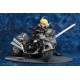 Estátua Saber Fate/Zero com moto, escala 1/8, em ação