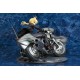 Estátua Saber Fate/Zero com moto, escala 1/8, em ação