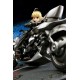 Estátua Saber Fate/Zero com moto, escala 1/8, em ação