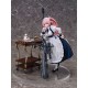 Estatua Girl's Frontline NTW-20 Aristocrat Experience con vestido de sirvienta y carrito de té.