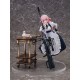 Estatua Girl's Frontline NTW-20 Aristocrat Experience con vestido de sirvienta y carrito de té.