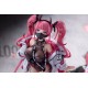 Estatua de PVC de Arisa de 26 cm con cabello rosa y chaqueta blanca