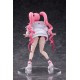 Estatua de PVC de Arisa de 26 cm con cabello rosa y chaqueta blanca