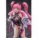 Estatua de PVC de Arisa de 26 cm con cabello rosa y chaqueta blanca