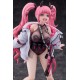 Estatua de PVC de Arisa de 26 cm con cabello rosa y chaqueta blanca