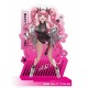 Estatua de PVC de Arisa de 26 cm con cabello rosa y chaqueta blanca