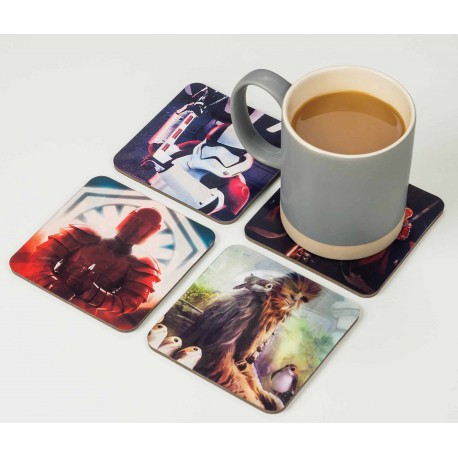 Pack of 4 Coasters 3D Star Wars Episode VIII