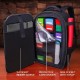 Mochila negra para cartas con compartimentos