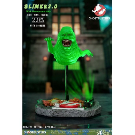 Estátua de Slimer 2.0 de Ghostbusters com base LED