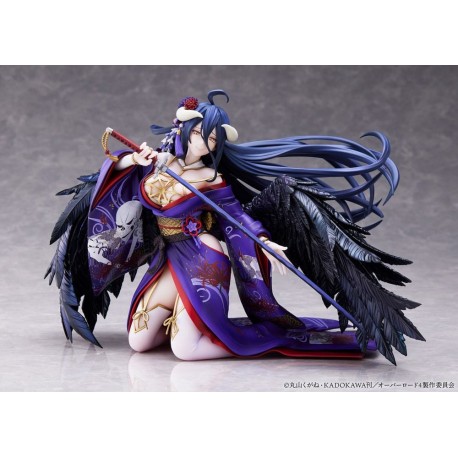 Estatua de Albedo de Overlord en PVC con alas negras y lanza