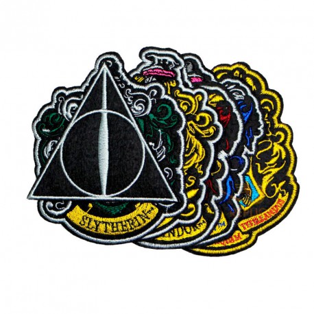 6 Embroidered Patches Houses Harry Potter