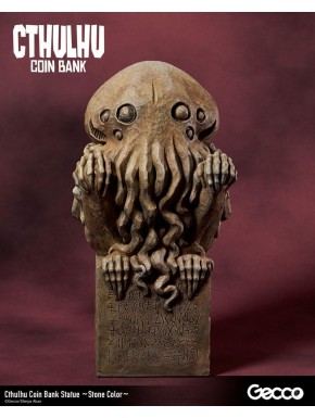 Hucha estatua Cthulhu color piedra 24 cm