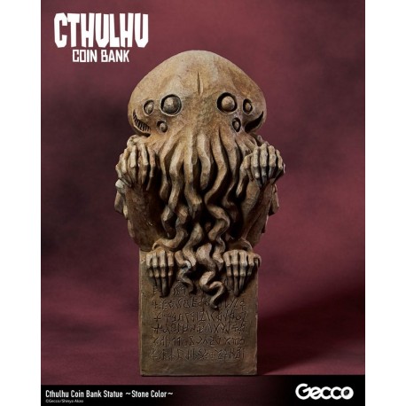 Hucha estatua Cthulhu color piedra 24 cm