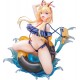 Estatua de Kumano Azur Lane en bañador azul con flotador