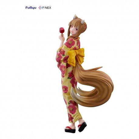Estatua de Holo en yukata amarillo de Spice and Wolf