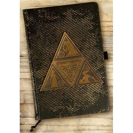 Libreta Premium A5 Trifuerza Metal 3D Zelda