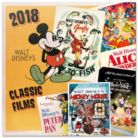 Calendario pared 2018 Disney Classic Films