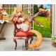 Estatua PVC de Maple de Nekopara sentada en silla, 19 cm