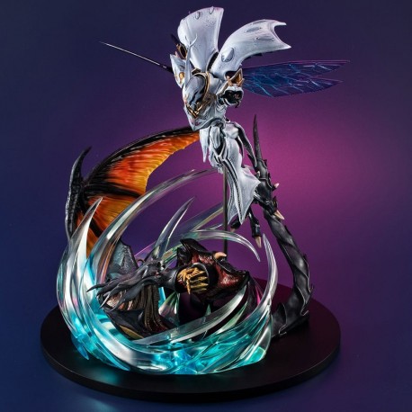 Estatua PVC de Sirvine de Aura Battler Dunbine en pose dinámica.