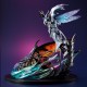 Estatua PVC de Sirvine de Aura Battler Dunbine en pose dinámica.