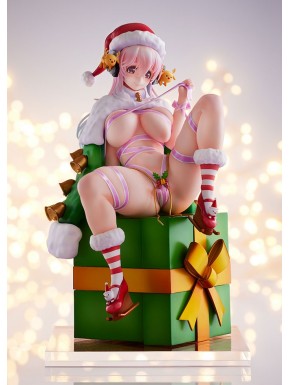 Estatua de Super Sonico 10th Merry Christmas de PVC