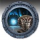 Miroir mural Stargate de 50 cm avec bordure en polystone